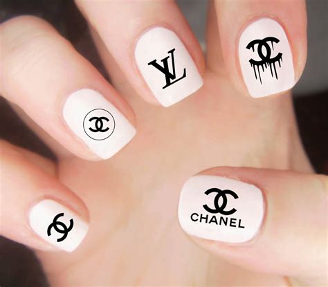 chanel stickers nails